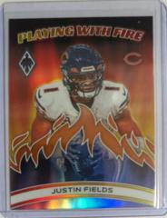 Justin Fields [Orange] #PWF-10 Football Cards 2023 Panini Phoenix Playing with Fire Prices