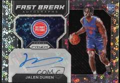 Jalen Duren #FBR-JDP Basketball Cards 2022 Panini Prizm Fast Break Rookie Autographs Prices