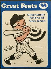 Mickey Mantle [Blue Border] #33 Baseball Cards 1972 Laughlin Great Feats Prices