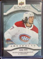 Alexander Romanov Hockey Cards 2020 Upper Deck Artifacts Rookie Redemptions Prices