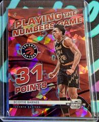 Scottie Barnes [Red Ice] Basketball Cards 2021 Panini Contenders Optic Playing the Numbers Game Prices