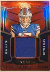 Josh Allen [Red] #4 Football Cards 2018 Panini Certified New Generation Jerseys Mirror Prices
