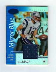 Tom Brady [Mirror Blue Jersey] Football Cards 2002 Leaf Certified Prices