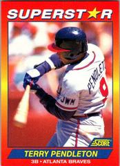 Terry Pendleton #45 Baseball Cards 1992 Score Superstars Prices