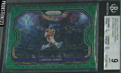 LeBron James [Choice Green Prizm] Basketball Cards 2020 Panini Prizm Prices