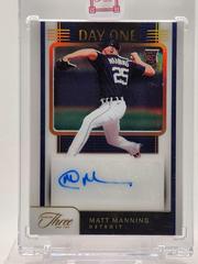 Matt Manning [Holo Gold] Baseball Cards 2022 Panini Three and Two Day One Autographs Prices
