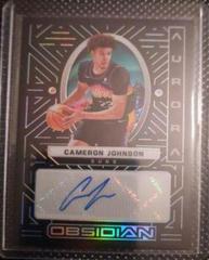 Cameron Johnson Basketball Cards 2021 Panini Obsidian Aurora Autographs Prices
