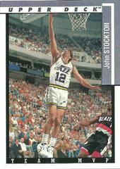 John Stockton Basketball Cards 1993 Upper Deck Team MVP's Prices