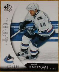 Todd Bertuzzi Hockey Cards 2005 SP Authentic Prices