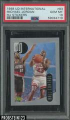 Michael Jordan #83 Basketball Cards 1998 Upper Deck International MJ Stickers Prices