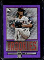 Joe Ryan [Purple] Baseball Cards 2022 Bowman Platinum Renowned Rookies Prices