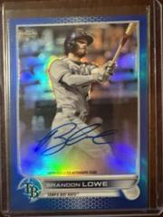 Brandon Lowe [Blue] Baseball Cards 2022 Topps Chrome Veteran Autographs Prices