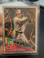 Gunnar Henderson [Mini-Diamond] Baseball Cards 2023 Bowman Chrome It Came to the League Prices