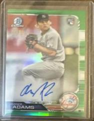 Chance Adams [Green Refractor] #CRA-CA Baseball Cards 2019 Bowman Chrome Rookie Autographs Prices