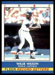 Willie Wilson #42 Baseball Cards 1987 Fleer Record Setters Prices