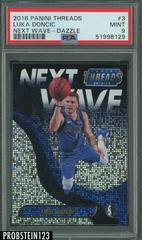 Luka Doncic [Dazzle] #3 Basketball Cards 2018 Panini Threads Next Wave Prices