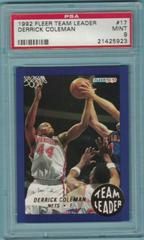 Derrick Coleman Basketball Cards 1992 Fleer Team Leaders Prices