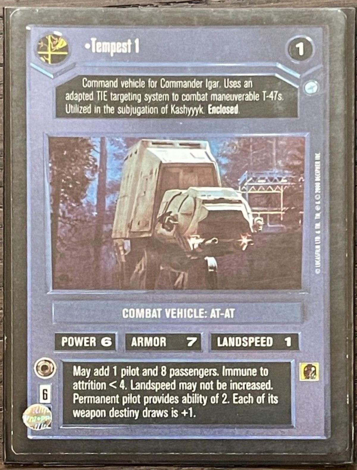 Tempest 1 [Limited] Star Wars CCG Endor