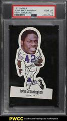 John Brockington Football Cards 1972 NFLPA Vinyl Stickers Prices