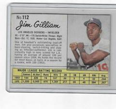 Jim Gilliam [Hand Cut] Baseball Cards 1962 Jell O Prices