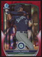 Lazaro Montes [Red Lava] #BDC-185 Baseball Cards 2023 Bowman Draft Chrome Prices