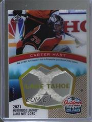 Carter Hart [Gold] #SCN-CH Hockey Cards 2021 SP Game Used NHL Lake Tahoe Games Net Cord Relics Prices