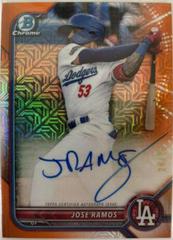 Jose Ramos [Orange Refractor] #BMA-JR Baseball Cards 2022 Bowman Chrome Mega Box Mojo Autographs Prices