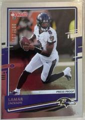 Lamar Jackson [SP Silver Press Proof] #33 Football Cards 2020 Panini Donruss Prices