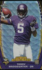 Teddy Bridgewater [Blue Wave Refractor] #TB Football Cards 2014 Topps Chrome Rookie Die-Cut Prices