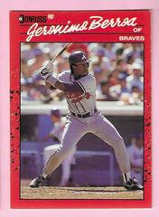 Geronimo Berroa Baseball Cards 1990 Donruss Aqueous Test Prices