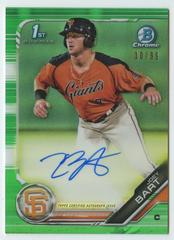 Joey Bart [Green Refractor] #PA-JB Baseball Cards 2019 Bowman Prospect Autographs Prices