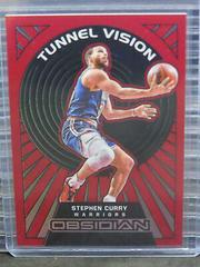 Stephen Curry [Red Flood] Basketball Cards 2021 Panini Obsidian Tunnel Vision Prices