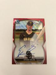 Ethan Salas [Red Wave] Baseball Cards 2023 Bowman Chrome Prospect Autographs Prices