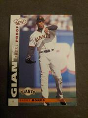 Barry Bonds [Blue Press Proof] Baseball Cards 2002 Leaf Prices