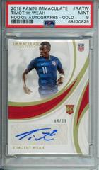 Timothy Weah [Gold] Soccer Cards 2018 Panini Immaculate Rookie Autographs Prices