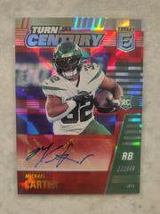 Michael Carter [Red] Football Cards 2021 Panini Chronicles Turn of the Century Autographs Prices
