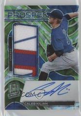 Caleb Kilian [Green] Baseball Cards 2022 Panini Chronicles Spectra Prospect Jersey Autographs Prices