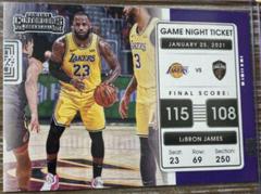 LeBron James Basketball Cards 2021 Panini Contenders Game Night Ticket Prices