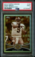 Drew Brees [Sepia Refractor] #100 Football Cards 2012 Topps Chrome Prices