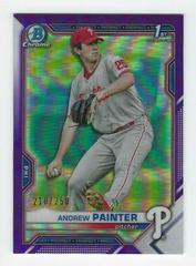 Andrew Painter [Purple Refractor] Baseball Cards 2021 Bowman Draft Chrome Prices