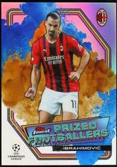Zlatan Ibrahimovic [Blue Gold] Soccer Cards 2021 Topps Finest UEFA Champions League Prized Footballers Fusion Prices