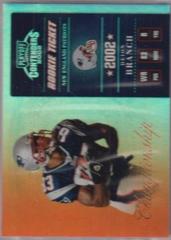 Deion Branch [Championship Ticket] #124 Football Cards 2002 Playoff Contenders Prices
