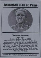 Christian Steinmetz Basketball Cards 1986 Hall of Fame Metallic Prices