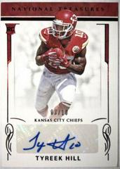 Tyreek Hill [Autograph Jersey Number Red] #186 Football Cards 2016 Panini National Treasures Prices