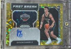 Dyson Daniels [Gold] #FBR-DDP Basketball Cards 2022 Panini Prizm Fast Break Rookie Autographs Prices