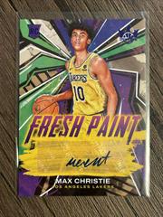 Max Christie [Sapphire] #FP-MCL Basketball Cards 2022 Panini Court Kings Fresh Paint Autographs Prices