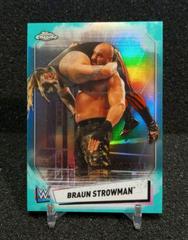 Braun Strowman [Aqua Refractor] #10 Wrestling Cards 2021 Topps Chrome WWE Prices