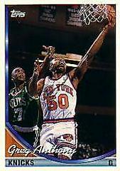 Greg Anthony #375 Basketball Cards 1993 Topps Prices