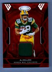 AJ Dillon [Red] #MM-AD Football Cards 2022 Panini Certified Materials Mirror Prices