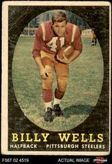 Billy Wells #49 Football Cards 1958 Topps Prices